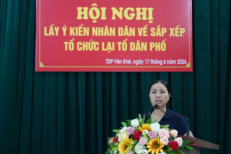 Tổ dân phố Yên Khê tổ chức hội nghị lấy ý kiến nhân dân về việc sắp xếp, tổ chức lại tổ dân phố- Ảnh 4.