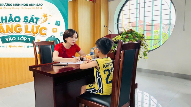 Trường mầm non Ánh Sao tổ chức khảo sát đánh giá năng lực cho trẻ mẫu giáo lớn trước khi vào lớp 1- Ảnh 2.