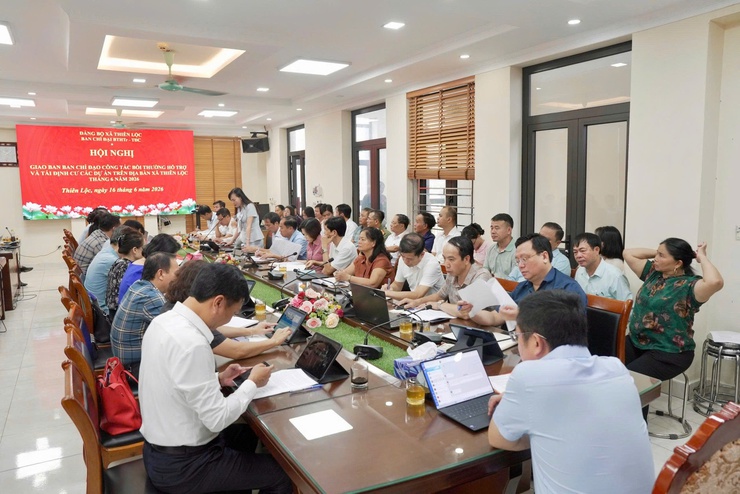 BCĐ bồi thường, hỗ trợ và tái định cư xã Thiên Lộc tổ chức hội nghị giao ban tháng 6/2026- Ảnh 2.