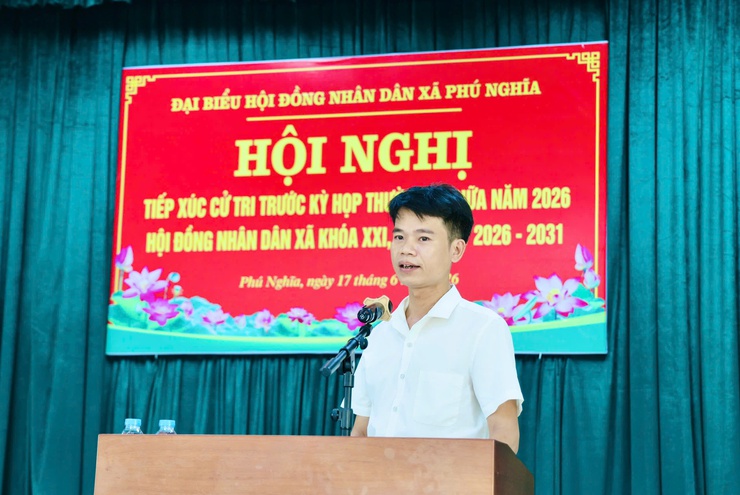 Tổ đại biểu số 01 HĐND xã Phú Nghĩa tiếp xúc cử tri cụm Phú Nghĩa trước kỳ họp thường lệ giữa năm 2026- Ảnh 7.