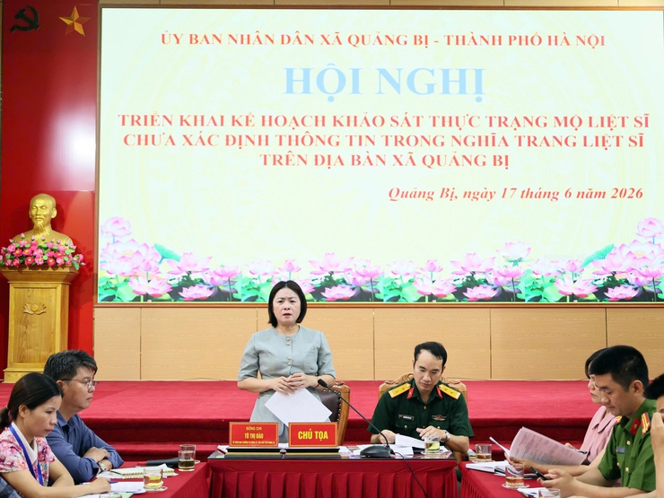 Hội nghị triển khai kế hoạch khảo sát thực trạng mộ liệt sĩ chưa xác định thông tin trong các nghĩa trang liệt sĩ trên địa bàn xã Quảng Bị- Ảnh 2.