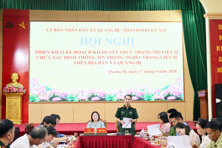 Hội nghị triển khai kế hoạch khảo sát thực trạng mộ liệt sĩ chưa xác định thông tin trong các nghĩa trang liệt sĩ trên địa bàn xã Quảng Bị- Ảnh 3.