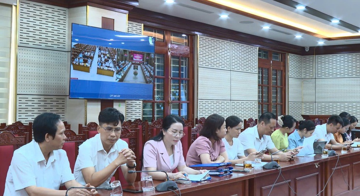 Phúc Thọ tiếp sóng Hội thảo khoa học cấp quốc gia "Một số vấn đề lý luận và thực tiễn về hoàn thiện mô hình chính quyền địa phương hai cấp".- Ảnh 3.