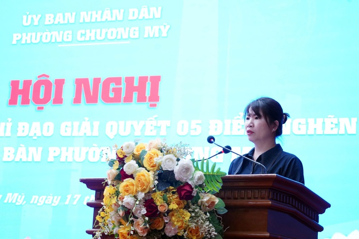 Phường Chương Mỹ đánh giá kết quả khắc phục 5 điểm nghẽn, đề ra nhiệm vụ trọng tâm thời gian tới- Ảnh 3.
