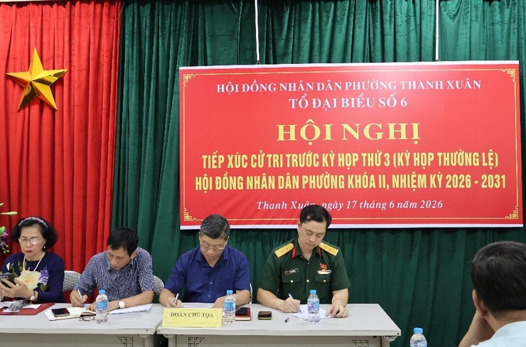 Tổ đại biểu số 6 HĐND phường Thanh Xuân tiếp xúc cử tri trước kỳ họp thứ 3 (kỳ họp thường lệ) HĐND phường khóa II, nhiệm kỳ 2026 - 2031- Ảnh 1.