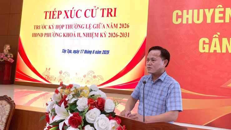 Đại biểu HĐND phường Tây Tựu tiếp xúc cử tri trước kỳ họp thường lệ giữa năm 2026- Ảnh 2.