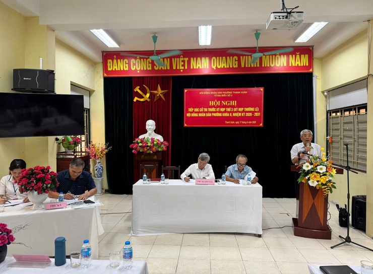Tổ đại biểu số 3 HĐND phường Thanh Xuân tiếp xúc cử tri trước kỳ họp thứ 3 (kỳ họp thường lệ) HĐND phường khóa II, nhiệm kỳ 2026 - 2031.- Ảnh 2.