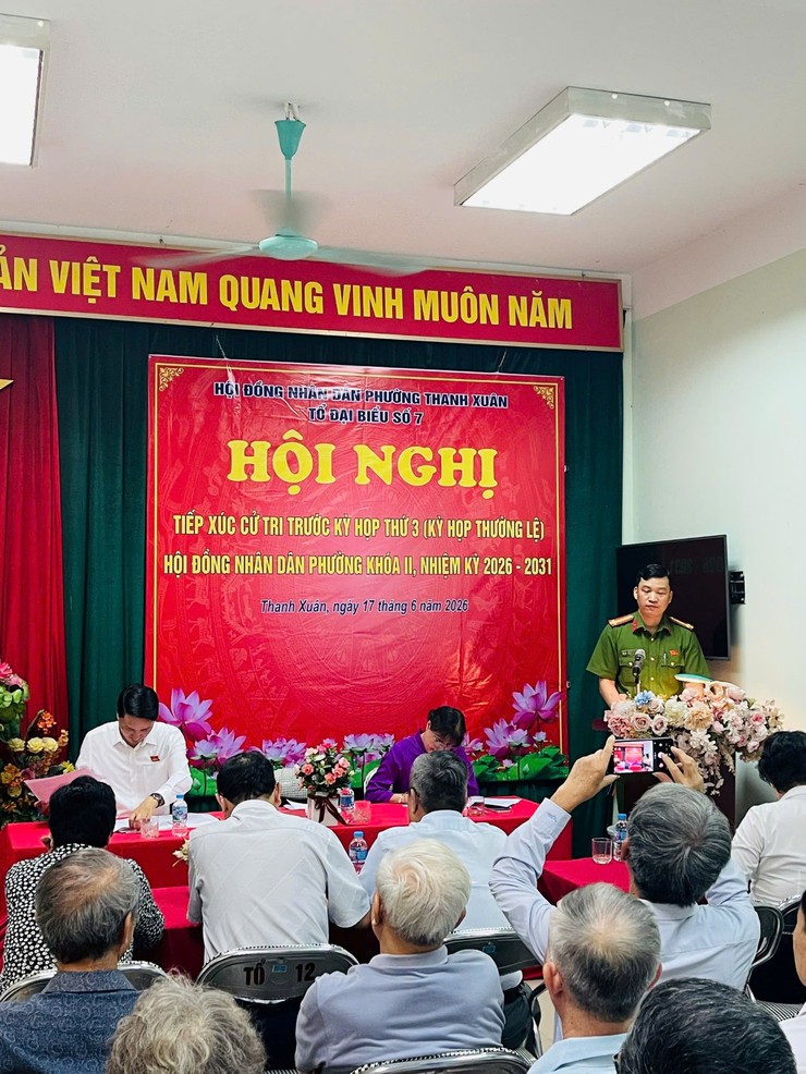 Tổ đại biểu số 7 HĐND phường Thanh Xuân tiếp xúc cử tri trước kỳ họp thứ 3 (kỳ họp thường lệ) HĐND phường khóa II, nhiệm kỳ 2026 - 2031.- Ảnh 2.