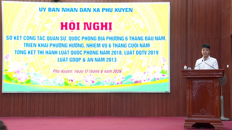 Xã Phú Xuyên sơ kết công tác quốc phòng địa phương 6 tháng đầu năm 2026 và tổng kết thi hành các luật về quốc phòng- Ảnh 6.