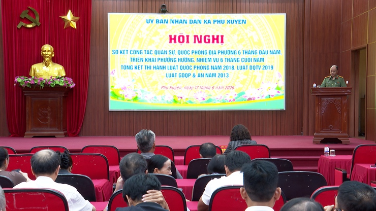 Xã Phú Xuyên sơ kết công tác quốc phòng địa phương 6 tháng đầu năm 2026 và tổng kết thi hành các luật về quốc phòng- Ảnh 7.