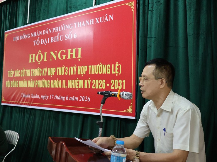 Tổ đại biểu số 6 HĐND phường Thanh Xuân tiếp xúc cử tri trước kỳ họp thứ 3 (kỳ họp thường lệ) HĐND phường khóa II, nhiệm kỳ 2026 - 2031- Ảnh 6.
