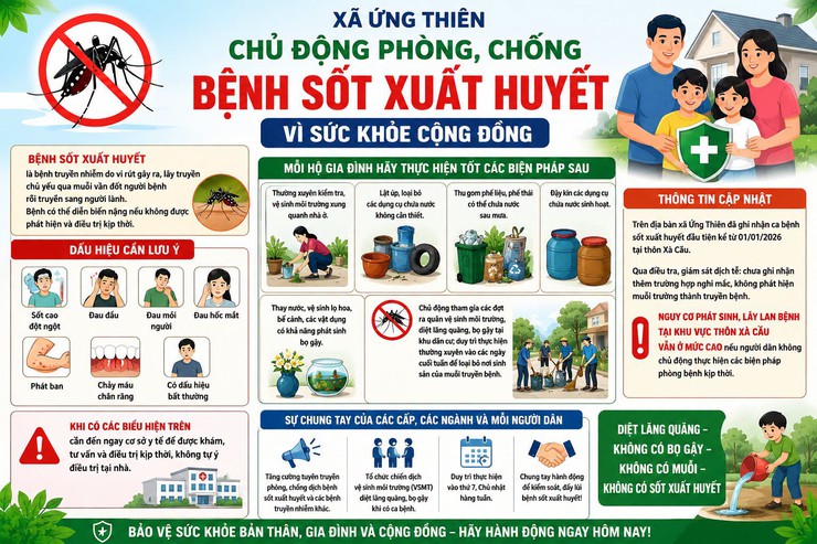 Chủ động phòng, chống bệnh Sốt xuất huyết trên địa bàn xã- Ảnh 1.