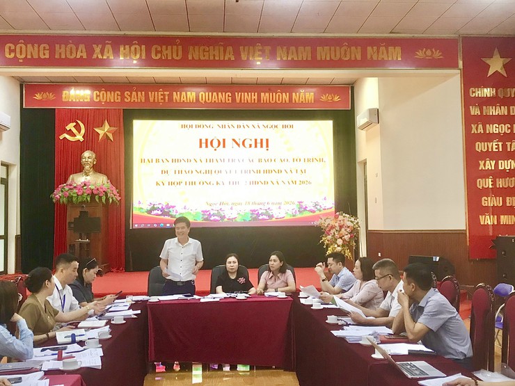 HỘI ĐỒNG NHÂN DÂN XÃ NGỌC HỒI THẨM TRA CÁC BÁO CÁO, TỜ TRÌNH, DỰ THẢO NGHỊ QUYẾT TRÌNH KỲ HỌP THỨ HAI HĐND XÃ KHÓA XXIII- Ảnh 1.