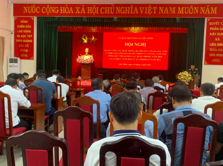 Liên Minh sơ kết công tác quân sự, quốc phòng địa phương 6 tháng đầu năm 2026- Ảnh 1.