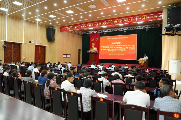 THANH OAI THỐNG NHẤT PHƯƠNG ÁN SẮP XẾP THÔN, TỔ DÂN PHỐ VÀ TRIỂN KHAI LẤY Ý KIẾN CỬ TRI VỀ ĐỀ ÁN SẮP XẾP- Ảnh 1.