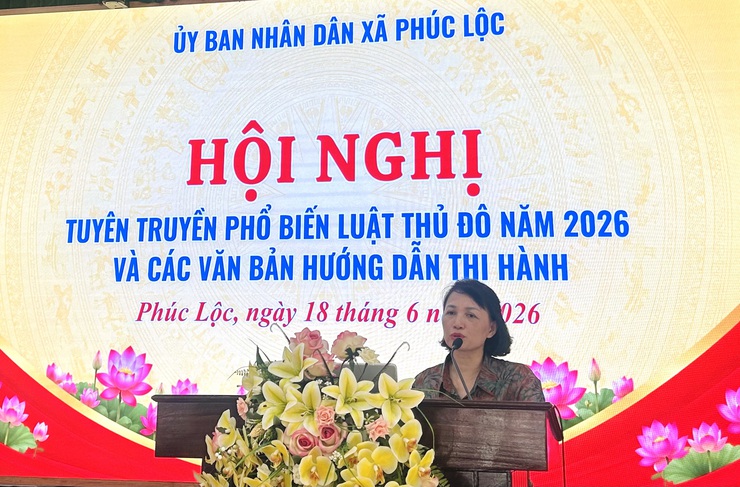 UBND xã Phúc Lộc tổ chức Hội nghị tuyên truyền, phổ biến Luật Thủ đô năm 2026 và các văn bản hướng dẫn thi hành- Ảnh 3.