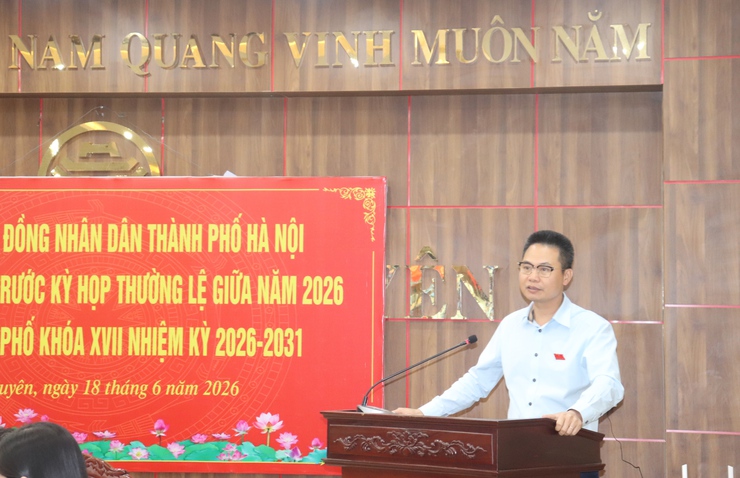 Tổ đại biểu số 19 HĐND thành phố Hà Nội tiếp xúc cử tri trước kỳ họp thường lệ giữa năm 2026- Ảnh 6.