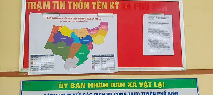 XÃ VẬT LẠI THỰC HIỆN NIÊM YẾT CÔNG KHAI PHƯƠNG ÁN SẮP XẾP, TỔ CHỨC LẠI THÔN- Ảnh 1.
