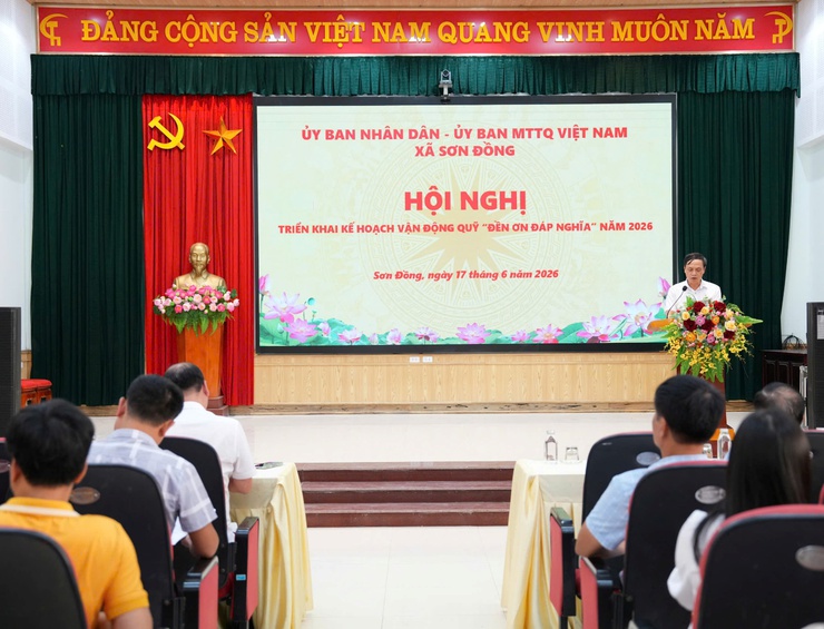 Sơn Đồng triển khai kế hoạch vận động quỹ “Đền ơn đáp nghĩa” năm 2026- Ảnh 1.