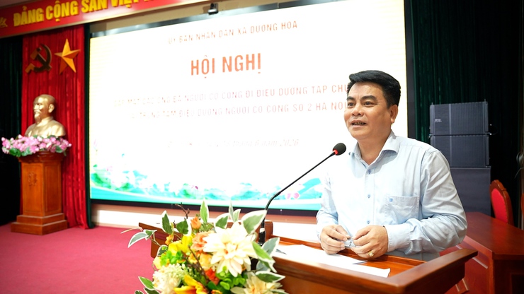 Xã Dương Hoà tổ chức gặp mặt, đưa đoàn người có công và thân nhân liệt sĩ đi điều dưỡng tại Trung tâm nuôi dưỡng và điều dưỡng người có công số 2 Hà Nội - Ảnh 3.