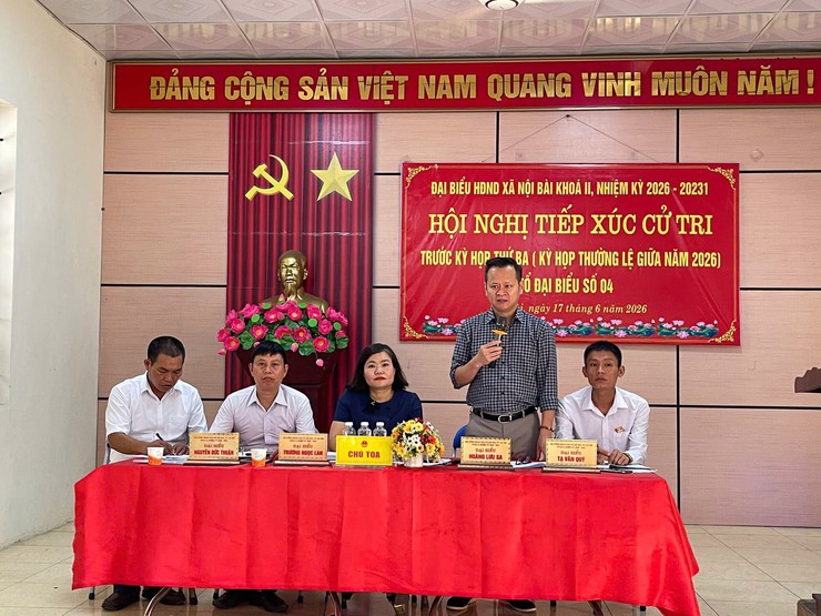 TỔ ĐẠI BIỂU HĐND XÃ NỘI BÀI SỐ 4, SỐ 5 VÀ SỐ 6 TIẾP XÚC CỬ TRI TRƯỚC KỲ HỌP THỨ 3 HĐND XÃ- Ảnh 1.