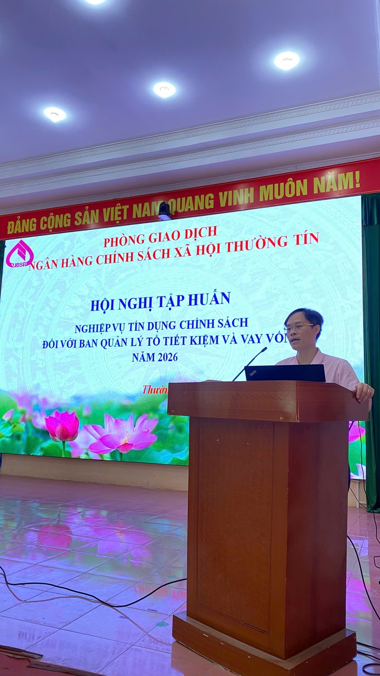 Ngân hàng Chính sách xã hội Thường Tín tập huấn cho cán bộ nhận ủy thác xã Thượng Phúc năm 2026- Ảnh 3.