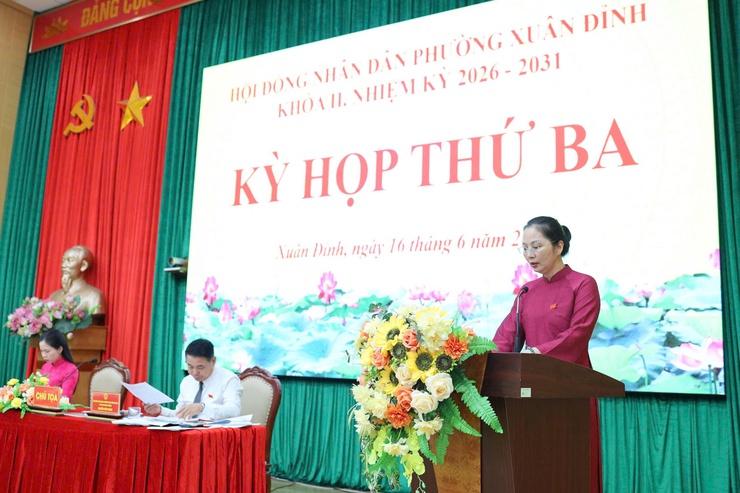 Phường Xuân Đỉnh tổ chức thành công Kỳ họp thứ Ba HĐND Phường Khoá II, Nhiệm kỳ 2026 – 2031.- Ảnh 5.