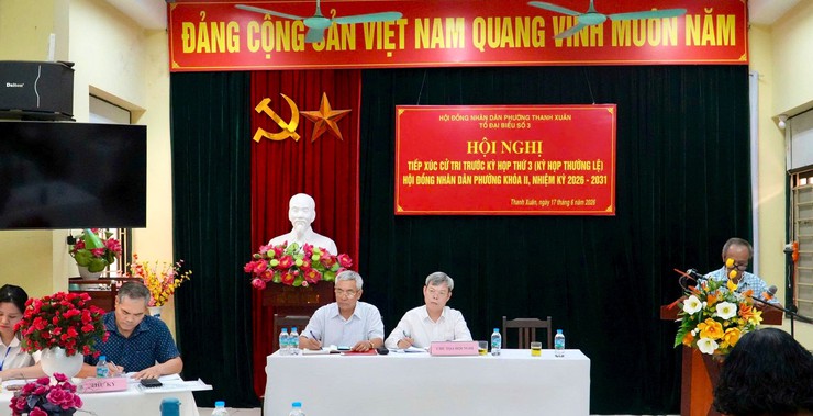 Phường Thanh Xuân đồng loạt tổ chức các Hội nghị tiếp xúc cử tri trước kỳ họp thứ 3 HĐND phường khóa II, nhiệm kỳ 2026-2031 trong ngày 17/6- Ảnh 2.