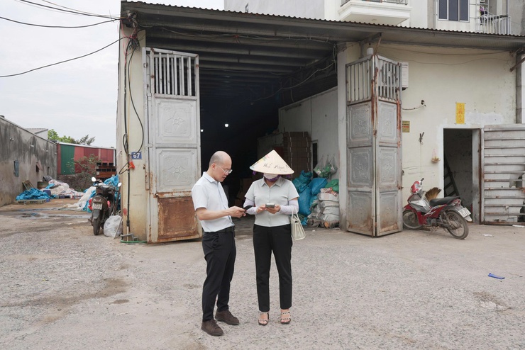 Sở Nông nghiệp và Môi trường Hà Nội kiểm tra công tác định vị mốc ranh giới sơ bộ dự án Đầu tư xây dựng Khu đô thị đa mục tiêu Bắc Thăng Long Urban City tại xã Thiên Lộc- Ảnh 9.