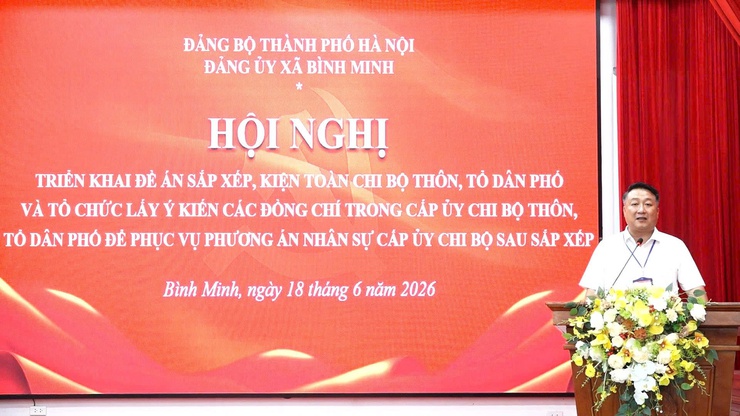 ĐẢNG ỦY XÃ BÌNH MINH TRIỂN KHAI ĐỀ ÁN SẮP XẾP, KIỆN TOÀN CHI BỘ THÔN, TỔ DÂN PHỐ; LẤY Ý KIẾN CẤP ỦY PHỤC VỤ CÔNG TÁC NHÂN SỰ SAU SẮP XẾP- Ảnh 5.