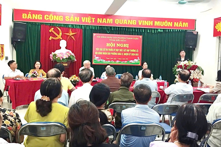 Tổ đại biểu số 1 HĐND phường Thanh Xuân tiếp xúc cử tri trước Kỳ họp thứ 3 (kỳ họp thường lệ) HĐND phường khóa II, nhiệm kỳ 2026 - 2031
- Ảnh 3.