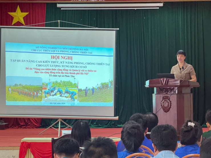Tập huấn lực lượng xung kích phòng, chống thiên tai cấp xã năm 2026- Ảnh 1.