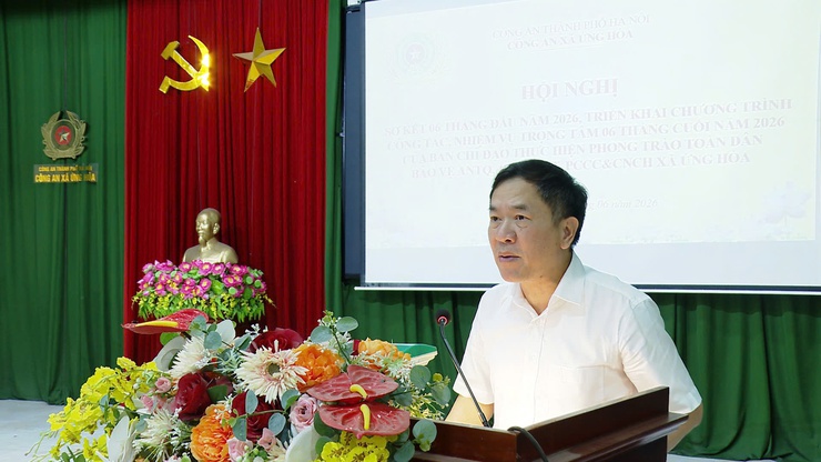 ỨNG HÒA SƠ KẾT CÔNG TÁC BẢO ĐẢM AN NINH, TRẬT TỰ 6 THÁNG ĐẦU NĂM 2026.- Ảnh 2.