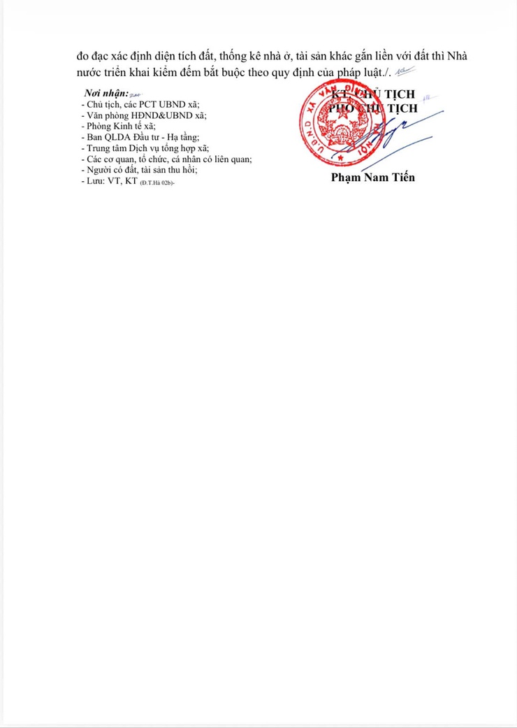 THÔNG BÁO THU HỒI ĐẤT
Để thực hiện dự án Nâng cấp, cải tạo đường Tỉnh lộ 428 từ KM0 đến KM6+585 (Tỉnh lộ 75 cũ) đoạn từ Quốc lộ 21B thị trấn Vân Đình đến cầu Quảng Tái, xã Trung Tú - Ảnh 4.