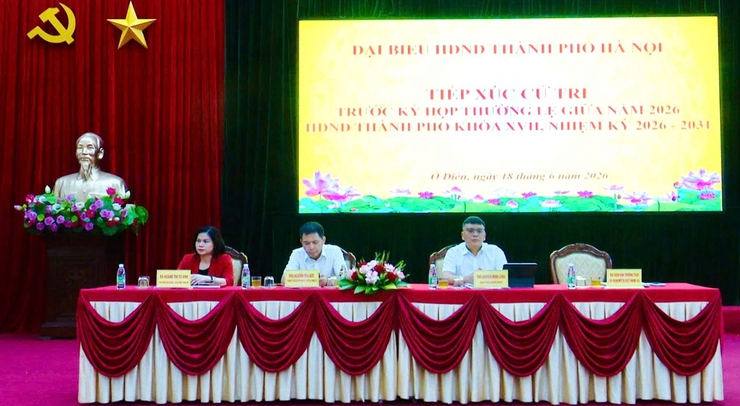 Tổ đại biểu HĐND thành phố Hà Nội tiếp xúc với cử tri 3 xã: Liên Minh, Đan Phượng và Ô Diên trước trước kỳ họp thường lệ giữa năm 2026- Ảnh 1.