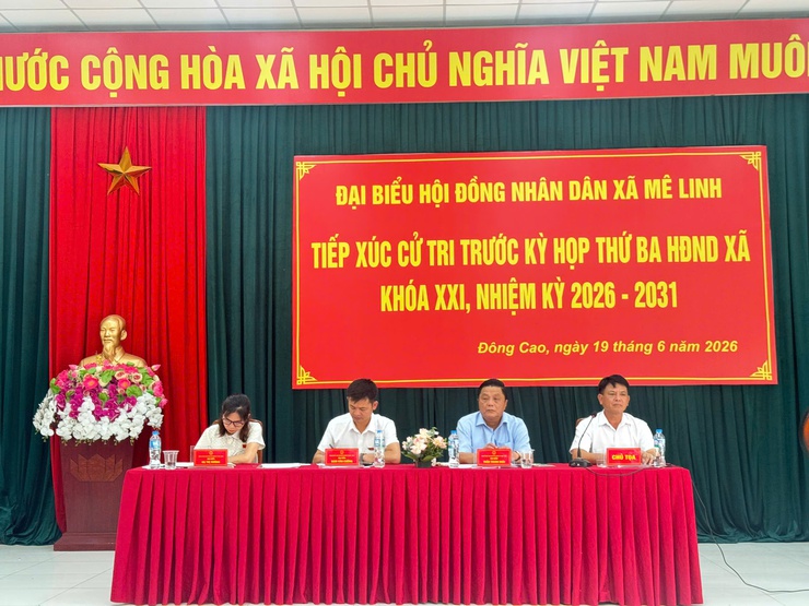 Đại biểu HĐND xã Mê Linh tiếp xúc cử tri trước kỳ họp thường lệ giữa năm 2026- Ảnh 6.