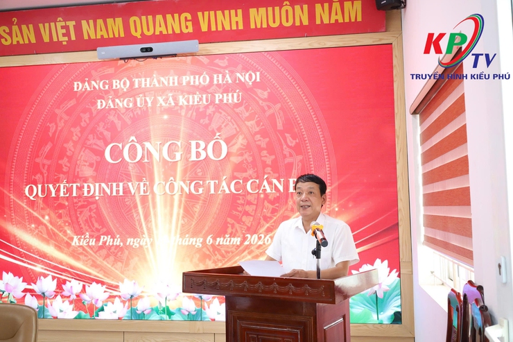 Đảng ủy xã Kiều Phú tổ chức Hội nghị công bố quyết định về công tác cán bộ- Ảnh 2.