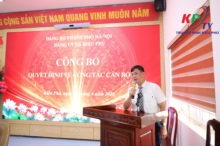 Đảng ủy xã Kiều Phú tổ chức Hội nghị công bố quyết định về công tác cán bộ- Ảnh 5.