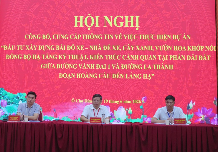 Phường Ô Chợ Dừa công bố thông tin Dự án xây dựng bãi đỗ xe- nhà để xe, cây xanh, vườn hoa giữa đường Vành đai 1 và La Thành, đoạn Hoàng Cầu-Láng Hạ- Ảnh 1.