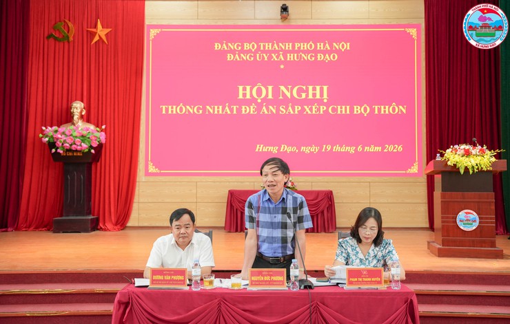 HỘI NGHỊ BAN CHẤP HÀNH ĐẢNG BỘ XÃ HƯNG ĐẠO MỞ RỘNG NHẰM THỐNG NHẤT ĐỀ ÁN SẮP XẾP CHI BỘ THÔN- Ảnh 3.