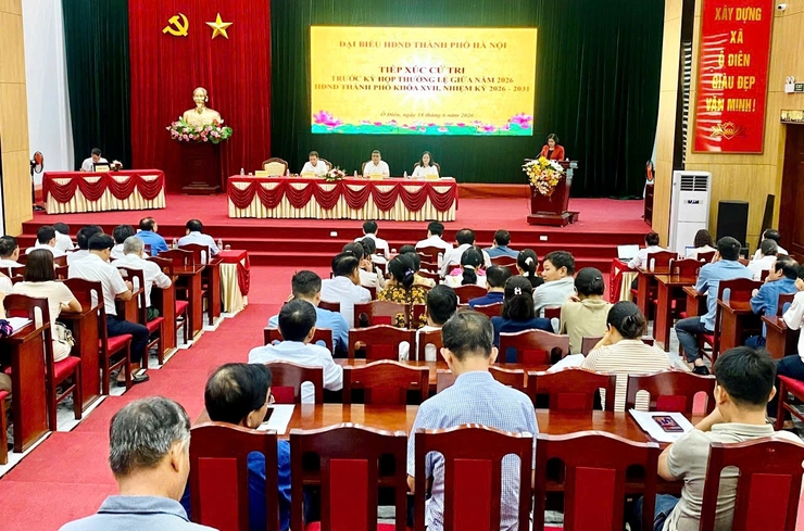 Tổ đại biểu HĐND thành phố Hà Nội tiếp xúc với cử tri 3 xã: Liên Minh, Đan Phượng và Ô Diên trước trước kỳ họp thường lệ giữa năm 2026- Ảnh 4.