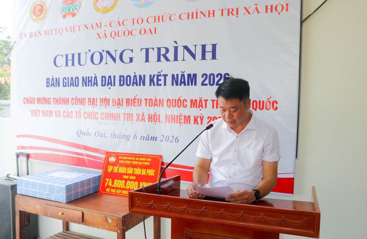 MTTQ xã Quốc Oai bàn giao nhà Đại đoàn kết cho gia đình vợ liệt sĩ có hoàn cảnh khó khăn- Ảnh 4.