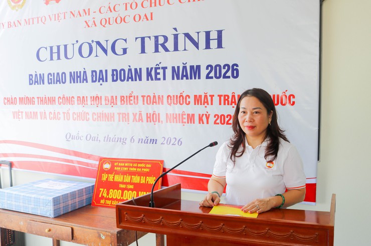 MTTQ xã Quốc Oai bàn giao nhà Đại đoàn kết cho gia đình vợ liệt sĩ có hoàn cảnh khó khăn- Ảnh 5.