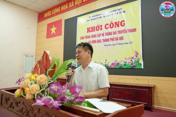 XÃ HƯNG ĐẠO TỔ CHỨC HỘI NGHỊ KHỞI CÔNG XÂY DỰNG CÔNG TRÌNH NÂNG CẤP HỆ THỐNG TRUYỀN THANH- Ảnh 3.