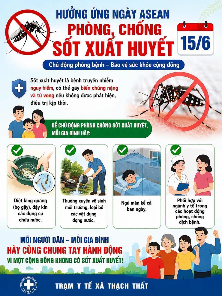 HƯỞNG ỨNG NGÀY ASEAN PHÒNG, CHỐNG SỐT XUẤT HUYẾT 15/6/2026- Ảnh 1.