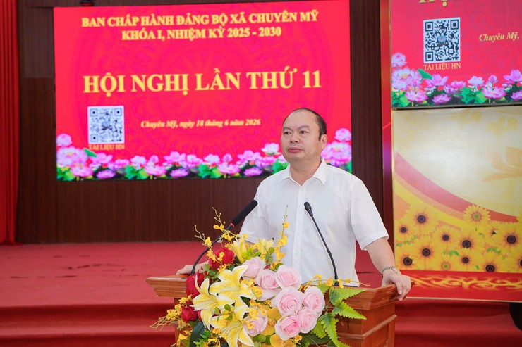 Đảng ủy xã tổ chức Hội nghị Ban chấp hành Đảng bộ xã lần thứ 11, nhiệm kỳ 2025-2030- Ảnh 3.