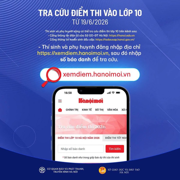 Tra cứu điểm thi vào lớp 10 tại hà nội năm học 2026 - 2027- Ảnh 1.