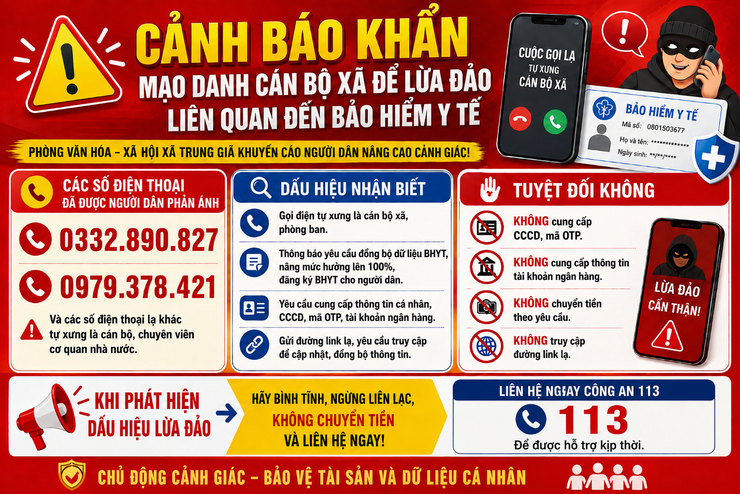 CẢNH BÁO THỦ ĐOẠN MẠO DANH CÁN BỘ XÃ ĐỂ LỪA ĐẢO LIÊN QUAN ĐẾN BẢO HIỂM Y TẾ- Ảnh 1.