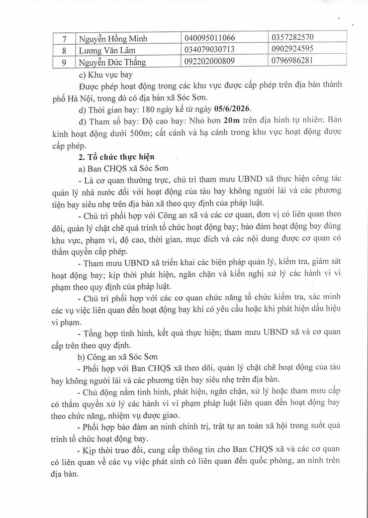 THÔNG BÁO CẤP PHÉP BAY CHO PHƯƠNG TIỆN BAY KHÔNG NGƯỜI LÁI- Ảnh 2.