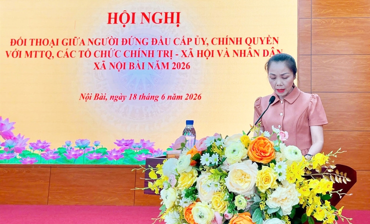 XÃ NỘI BÀI: BÍ THƯ ĐẢNG UỶ, CHỦ TỊCH HĐND, CHỦ TỊCH UBND XÃ ĐỐI THOẠI VỚI MTTQ, CÁC TỔ CHỨC CHÍNH TRỊ - XÃ HỘI VÀ NHÂN DÂN NĂM 2026- Ảnh 4.